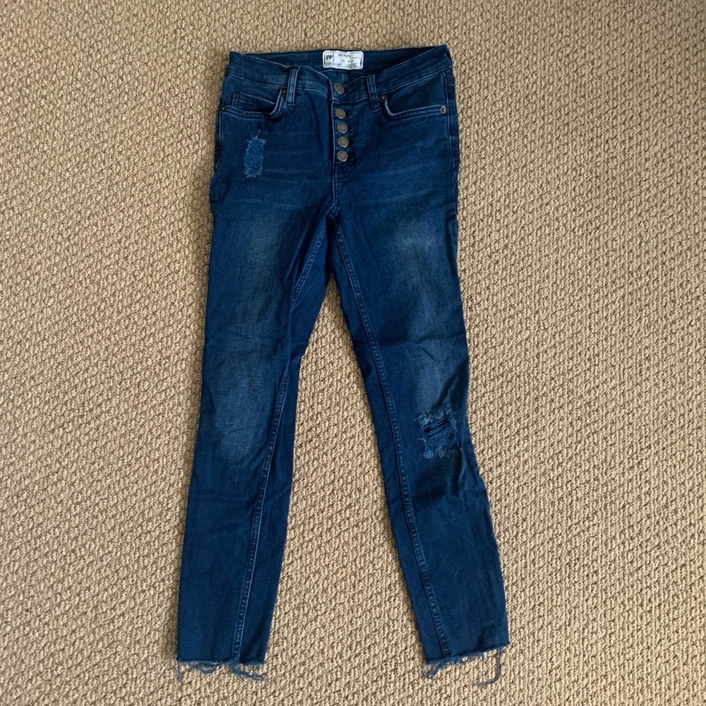 Free People Button Fly Jeans